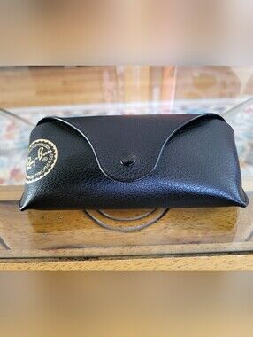 Ray-Ban Black Sunglasses Case with Gold Logo